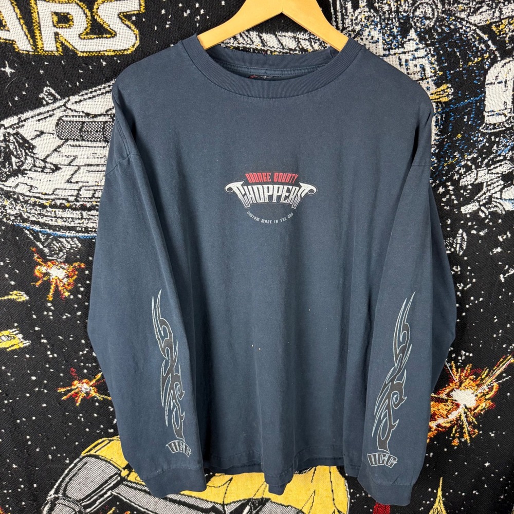 Orange County Choppers Long Sleeve T-Shirt Black Biker Graphic OCC Tee Mens XL